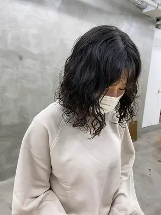 ショート カラー パーマ yiye 青山所属・無料カットモデル募集 🌱ひょうがのヘアスタイル