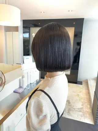 ショート 名竹聖治/透明感 カラー/縮毛矯正のヘアスタイル