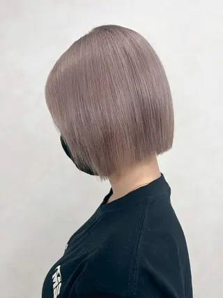 ミディアム カラー 髪質改善ストレート髪 質改善カラー特化中崎のヘアスタイル