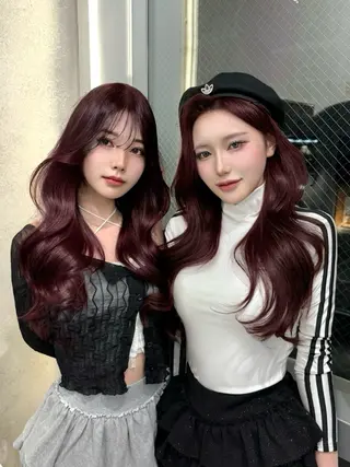 ロング セジュン 韓国レイヤー/顔周りのヘアスタイル