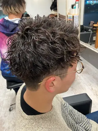 パーマ メンズ メンズ特化/パーマ/ フェードWATARUのヘアスタイル