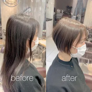 ショート カラー 髪質改善トリート メント/川田のヘアスタイル