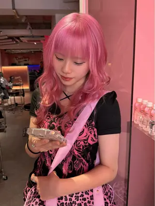 セミロング ブリーチカラー 特化/MAHIROのヘアスタイル