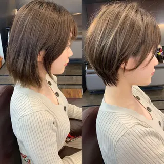 ショート 縮毛矯正/ショート/ レイヤー/畑中正敏のヘアスタイル