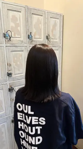 ミディアム ルプラボウ/ 内藤ほのか/艶カラーのヘアスタイル