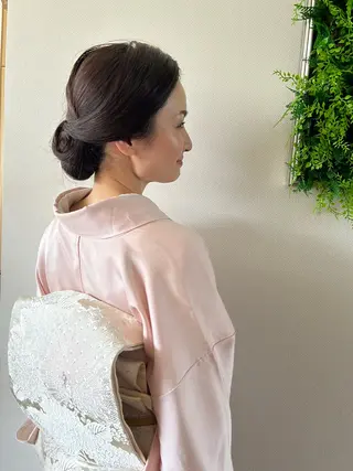 ロング ブリーチなしベージュ /ヘアセット/ミユのヘアスタイル