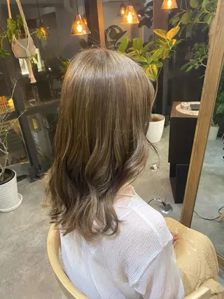 セミロング カラー ヘアアレンジ ボブ /ニュアンス/ satomi🧸💖のヘアスタイル