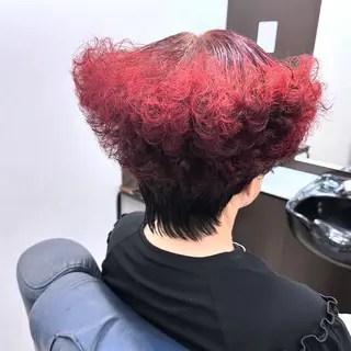 ミディアム カラー パーマ 中島 剛のヘアスタイル