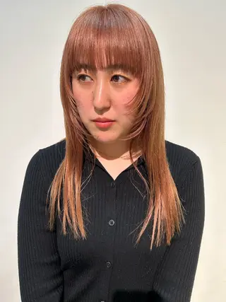 セミロング カラー moa  by clips所属・レイヤー/お顔まわり 暖色カラー🍑Amiのヘアスタイル