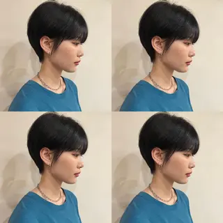 ショート カラー 京都大人女性ショート 徒歩1分/秋山のヘアスタイル