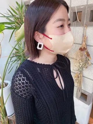 ミディアム カラー 塩澤 榛奈のヘアスタイル