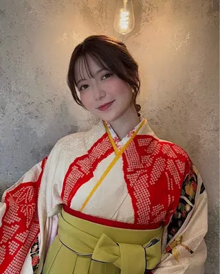 ロング ヘアアレンジ 艶カラー/縮毛矯正/ ケア/アレンジ/桜悠のヘアスタイル