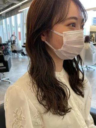 ロング カラー ヘアアレンジ 【柔らか透明感✨/ 似合せ前髪】大石葉月のヘアスタイル