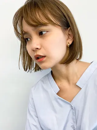 ショート 松本/ハイトーン/ ボブ/勝野 夏希のヘアスタイル