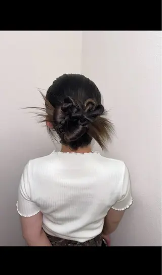 ヘアアレンジ ハイトーン/アレンジ /あみのヘアスタイル