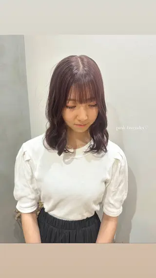 ロング カラー パーマ ヘアアレンジ Himawari♡ 柔らかいカラーのヘアスタイル