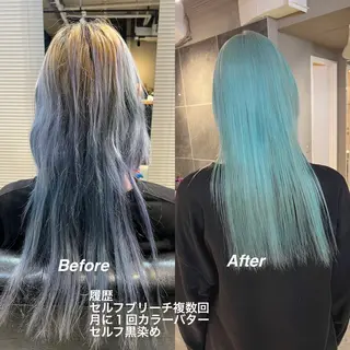 ロング カラー daiki 原宿のヘアスタイル