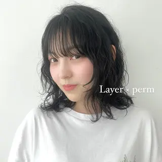 パーマ Lufeli所属・🫧いとうりお🫧 ショート/レイヤーのヘアスタイル