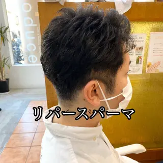 ショート パーマ メンズ 髪質改善専門店QOLU所属・✨髪質改善専門店✨ QOLU✨のヘアスタイル