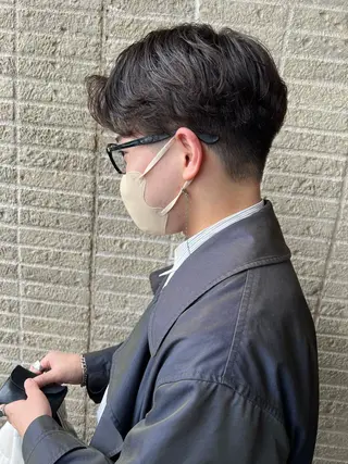 ミディアム カラー パーマ ヘアアレンジ メンズ 加藤 綾華のヘアスタイル