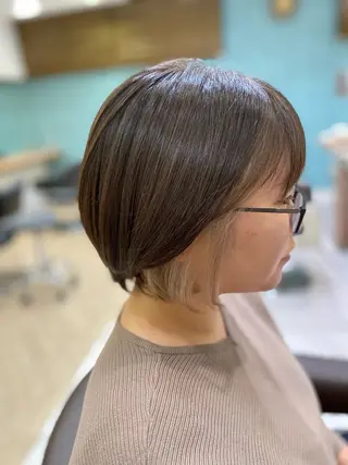 ショート カラー 💎大人ハイライト 💎上杉一也💎のヘアスタイル