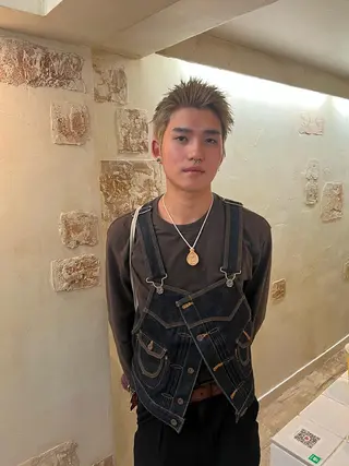 ショート カラー 退色まで透明感ある ダブルカラー/リクのヘアスタイル