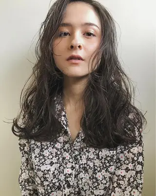 ロング パーマ マンツーマン／韓国 ヘア‎Amiのヘアスタイル