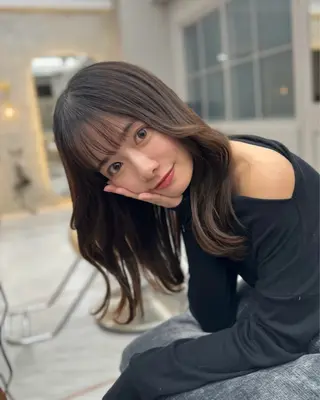 ミディアム 池袋/韓国/レイヤー 髪質改善/村上けいとのヘアスタイル