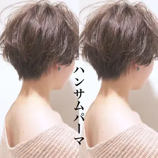 ショート カラー パーマ Memories水天宮前所属・花渕 俊彦のヘアスタイル