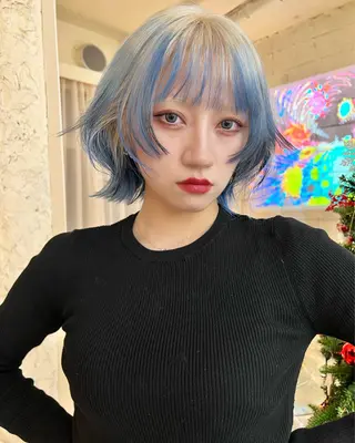 ミディアム カラー haco＋所属・圧倒的デザイン力 店長🎨RENAのヘアスタイル