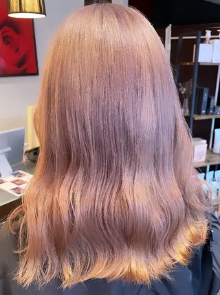 セミロング カラー 💞暖色カラー 💞risaのヘアスタイル