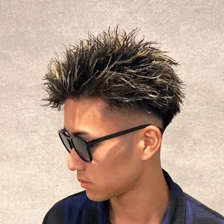 ショート パーマ メンズ *モデル募集🤍横浜 透明感カラー🫧のヘアスタイル