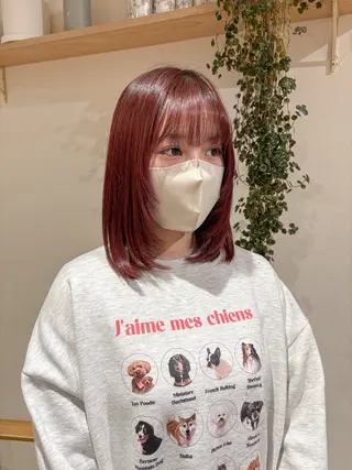 セミロング カラー 似合わせカット ▫️ｲﾁｶ🌻のヘアスタイル