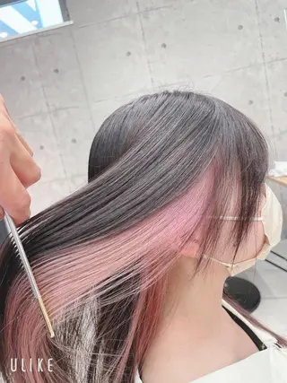 ミディアム カラー yu-kiハイトーン /ブリーチ無しカラーのヘアスタイル