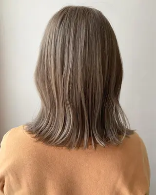 ミディアム カラー hub hair レイヤー/透明感のヘアスタイル
