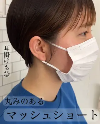 ショート 紙屋町ショート /ボブ　パーマ河内蓮のヘアスタイル