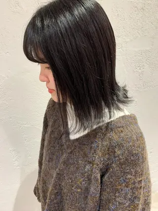 ミディアム ヘアアレンジ 🫧透明感カラー/ ボブ/小笠原汐海🪽のヘアスタイル