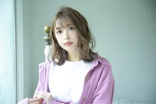 ミディアム カラー 髪質改善/縮毛矯正/ ボブ/店長/槌矢圭悟のヘアスタイル