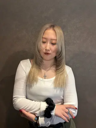 ロング カラー ヘアアレンジ ☕️結【suii.】 ボブ/ヘアセット☕️のヘアスタイル