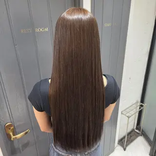 ロング カラー ハイトーン/フェザー パーマ/りゅうのヘアスタイル