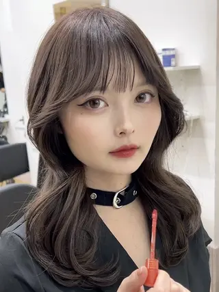 ミディアム 透明感カラー×髪質 とぅるん艶・猿渡のヘアスタイル