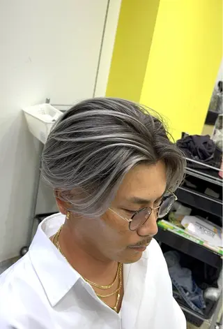 ショート カラー メンズ 【メンズ特化】岩瀬 武【メンズパーマ】のヘアスタイル