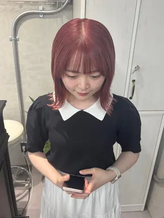 ミディアム カラー Halo所属・玖須　綾音 /柔らかい海外ヘア♡のヘアスタイル