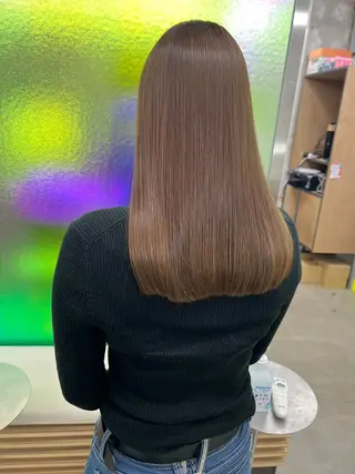 ロング ヘアアレンジ パーマ カラー 【ヘアケア特化型】 newi天王寺のヘアスタイル