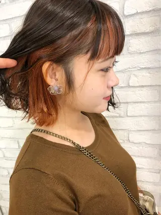 ミディアム カラー HAUS 片山みほのヘアスタイル