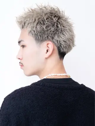 ショート カラー パーマ メンズ heavenly by HAVANA新宿所属・メンズショート/ピン パーマ/新宿/フウガのヘアスタイル