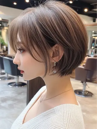 ショート カラー レイヤー×顔周 り×髪質改善/MIUのヘアスタイル