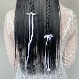 ロング ヘアアレンジ トレンドカラー🥣／ ヘアアレンジ✩.*˚のヘアスタイル