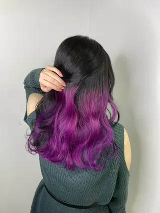 セミロング カラー 【美髪矯正】【スト カール】小野村翔太のヘアスタイル