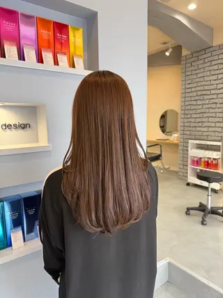 セミロング 透明感カラー🫧 🍒似合わせカットのヘアスタイル